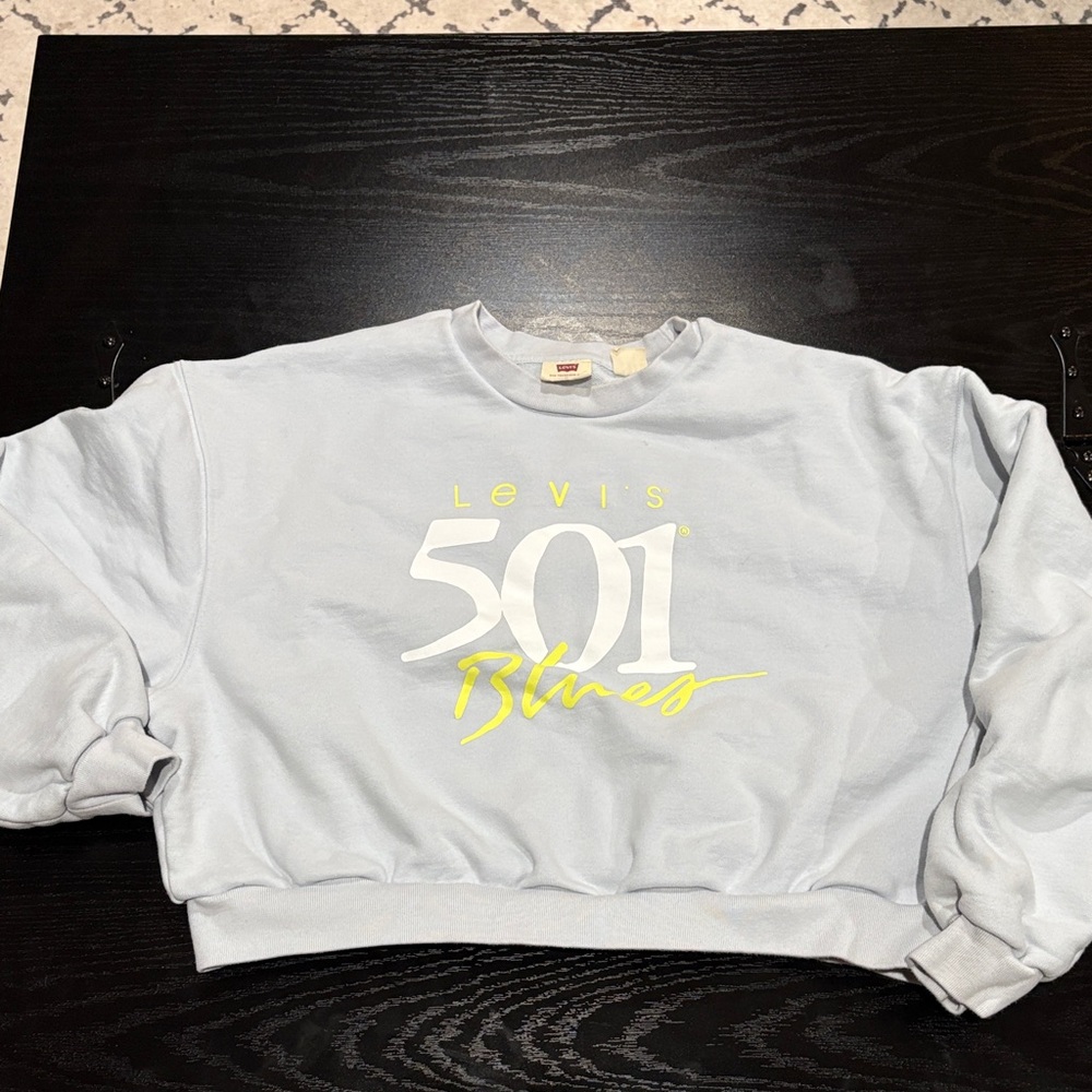 Levi's Light Gray Sweatshirt with Yellow Details
